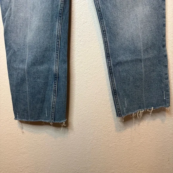 Abercrombie & Fitch Jeans Ankle Straight High Rise Lightly Distressed Size 27 - Picture 3 of 7